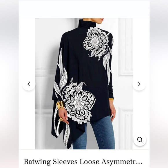 UOOZEE Tops - UOOZEE Black and white top Long Slv Sz XL nib nwt